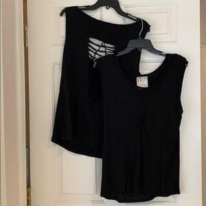 Bundle of 2 black tops size M Nay Ked Brand